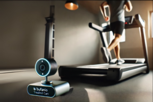 Wireless treadmill camera with motion tracking