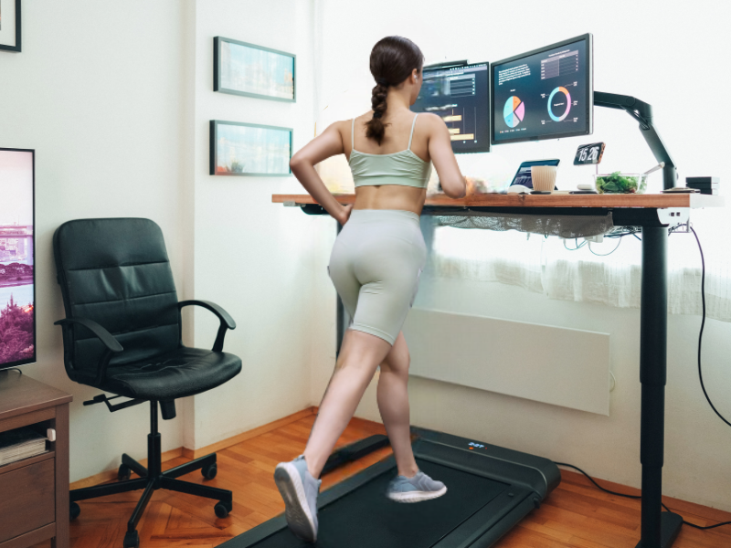 Proper standing desk and treadmill posture