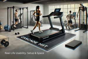 HIIT treadmill usability setup and space