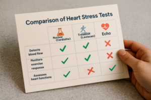 comparison of heart stress test